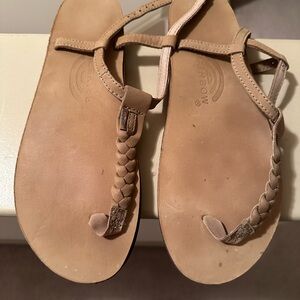 Tan Rainbow Twisted Sandals